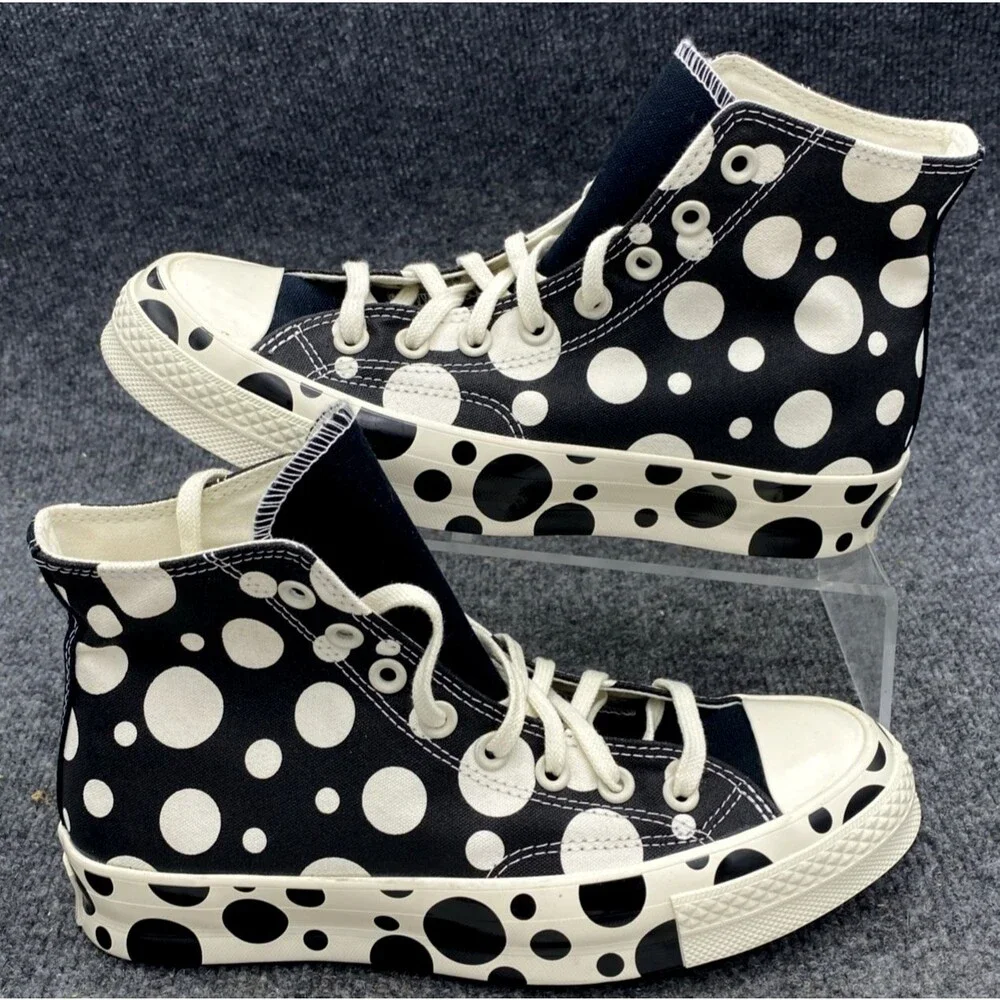 Converse Chuck 70 Hi Polka Dot Black White Sneakers Women's Size 9 NWOB A01182C